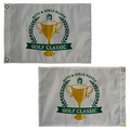 14" x 20" Custom Double Sided Knitted Polyester Golf Flag with Heading & Grommets